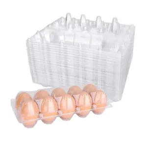 100 X Clear Duck Egg Cartons For 10 Large Eggs