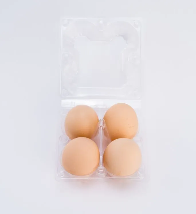 100 X Clear Duck Egg Cartons For 4 Large Eggs