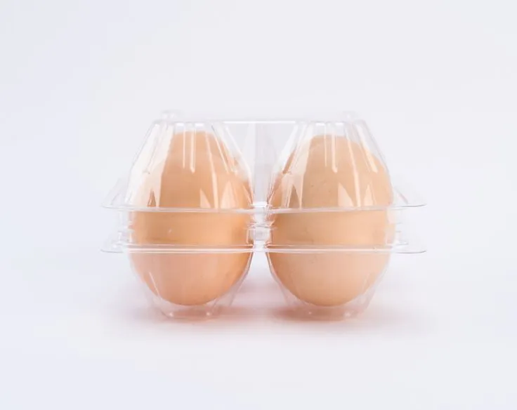 100 X Clear Duck Egg Cartons For 4 Large Eggs