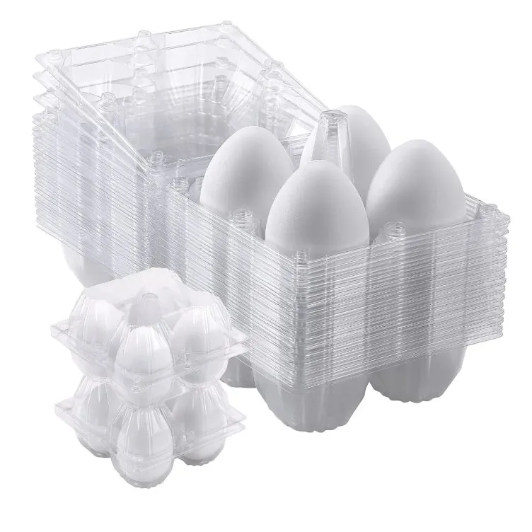 100 X Extra Large Clear Goose Egg Cartons For 4 Xl Eggs