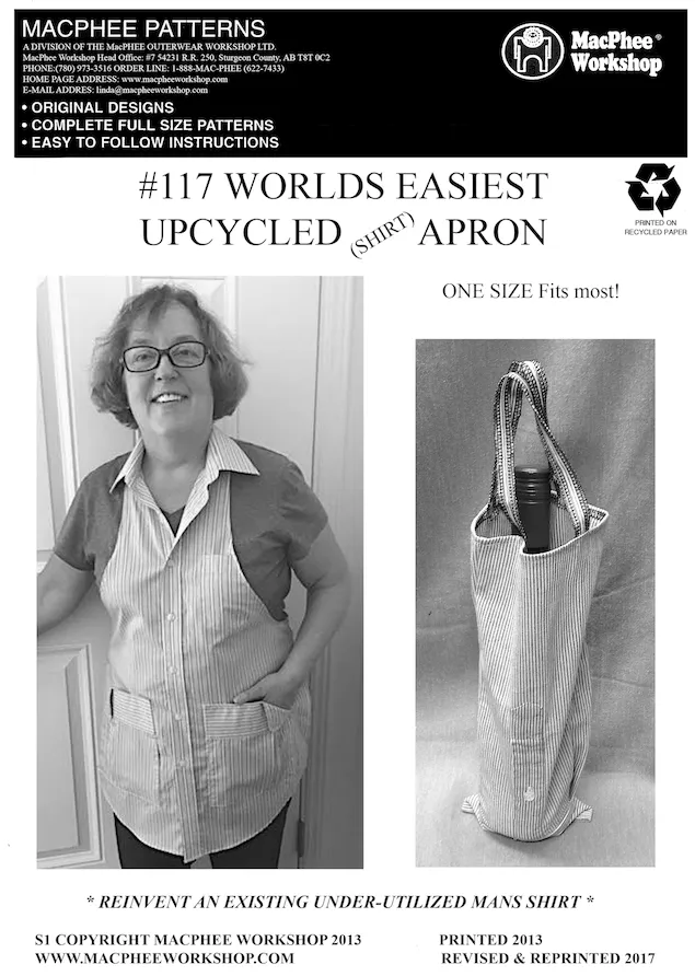 #117 UPCYCLED (SHIRT) APRON