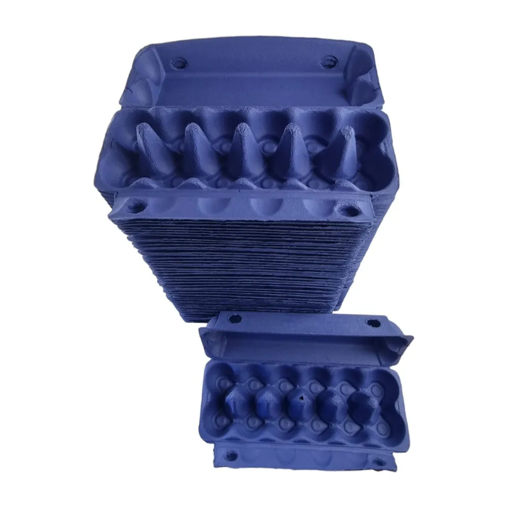 150 X Dark Blue Full Dozen Carton 12-Egg Recyclable Egg Cartons