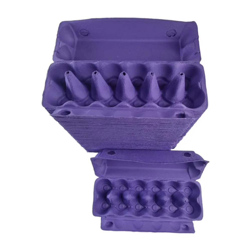 150 X Dark Purple Full Dozen Carton 12-Egg Recyclable Egg Cartons