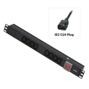 1U 8 Way Iec Pdu Iec