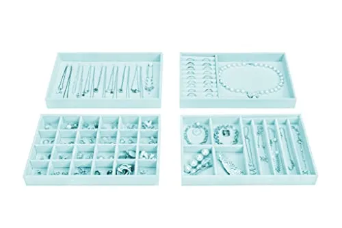 (4 Pack) Stackable Jewelry Organizer Trays for Drawers | ProCase