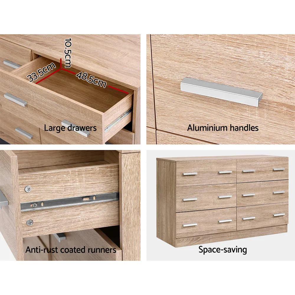 6-Drawer Lowboy Chest - Anti-Rust, Space-Saving | Artiss