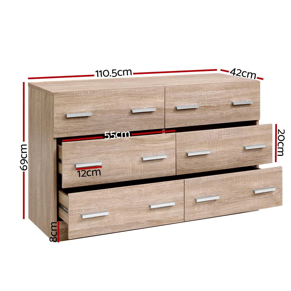 6-Drawer Lowboy Chest - Anti-Rust, Space-Saving | Artiss