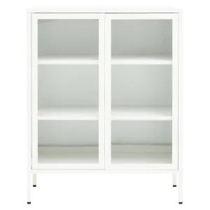 Acier Two Door White Cabinet