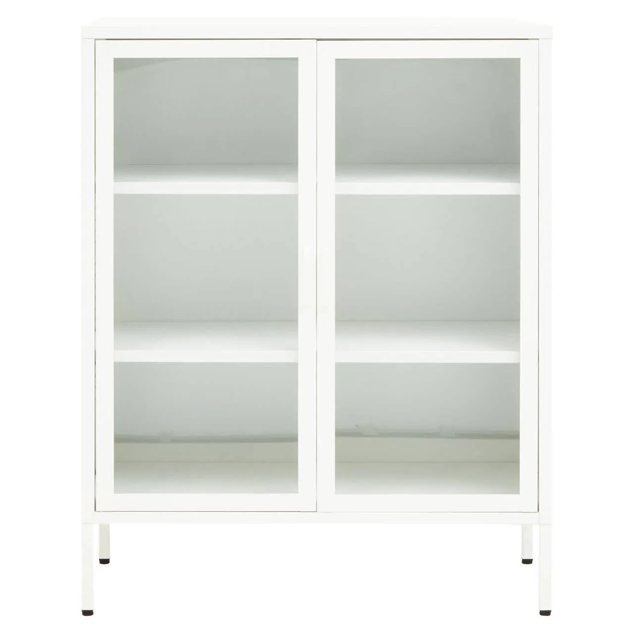 Acier Two Door White Cabinet