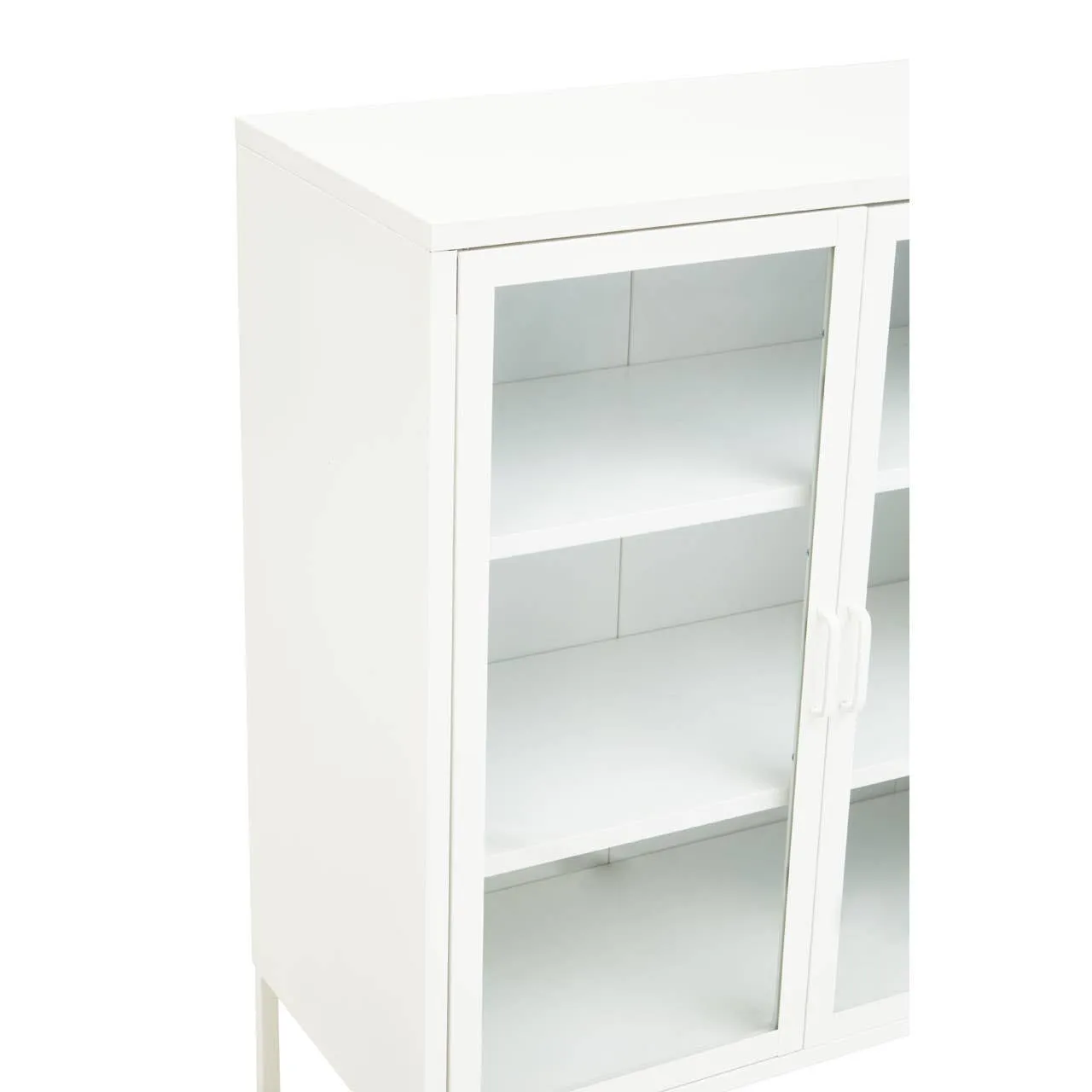 Acier Two Door White Cabinet