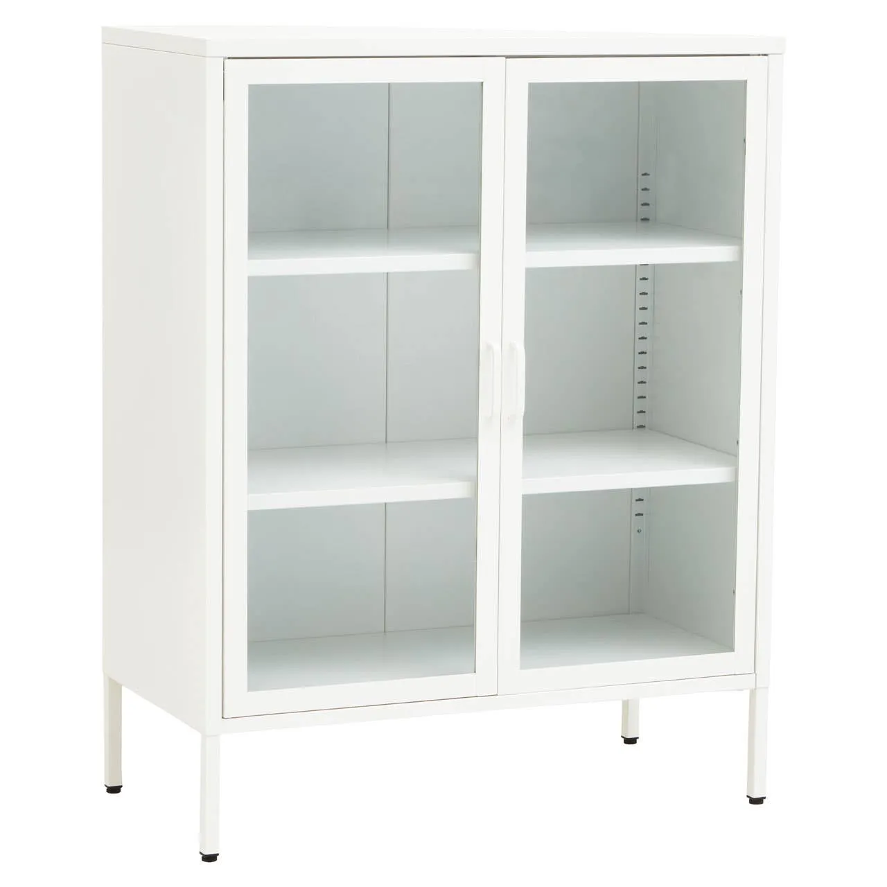 Acier Two Door White Cabinet