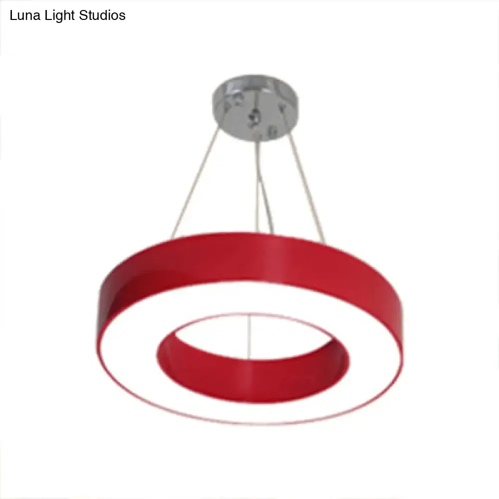 Adjustable Metal Drum Pendant Light with Integrated LED for Play Room