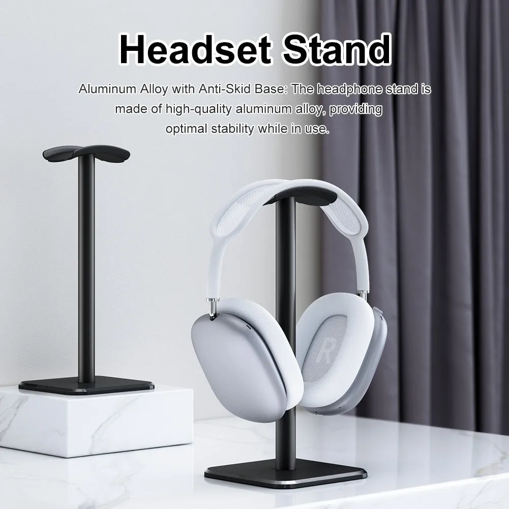 Aluminuim Alloy Headphone Stand Holder Space Saving Stand