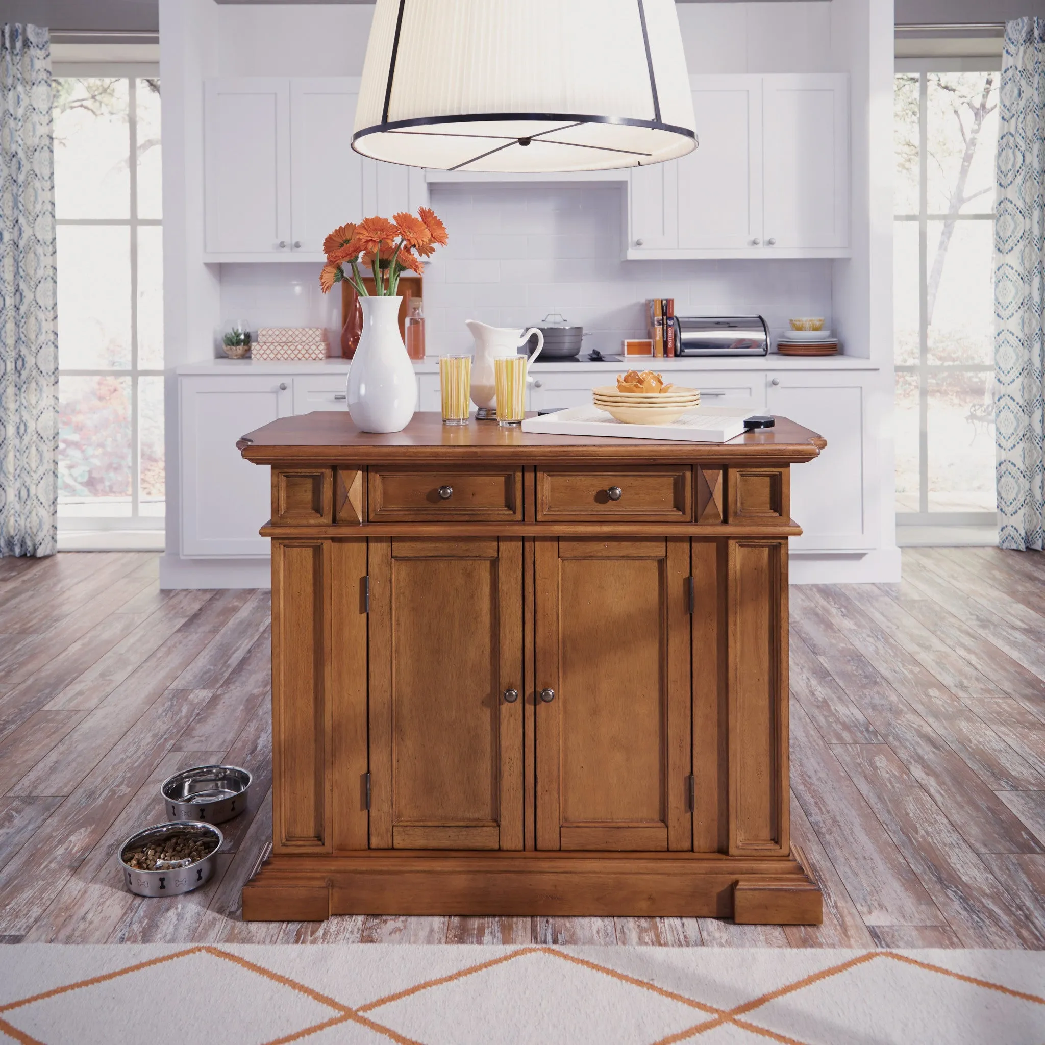 Americana Brown Kitchen Island