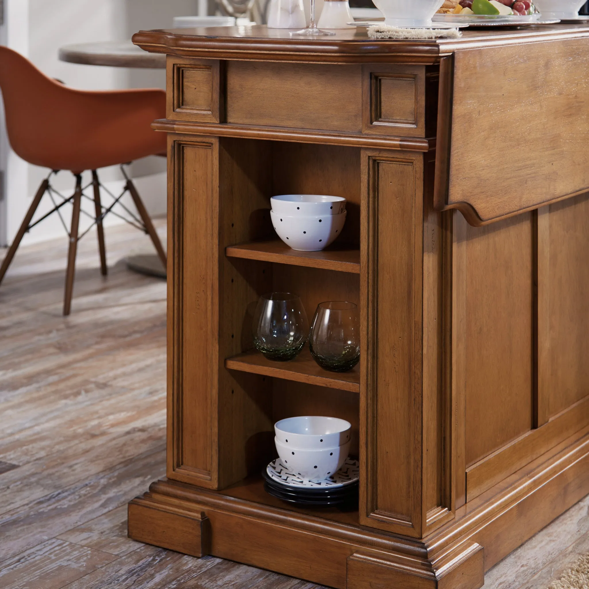 Americana Brown Kitchen Island