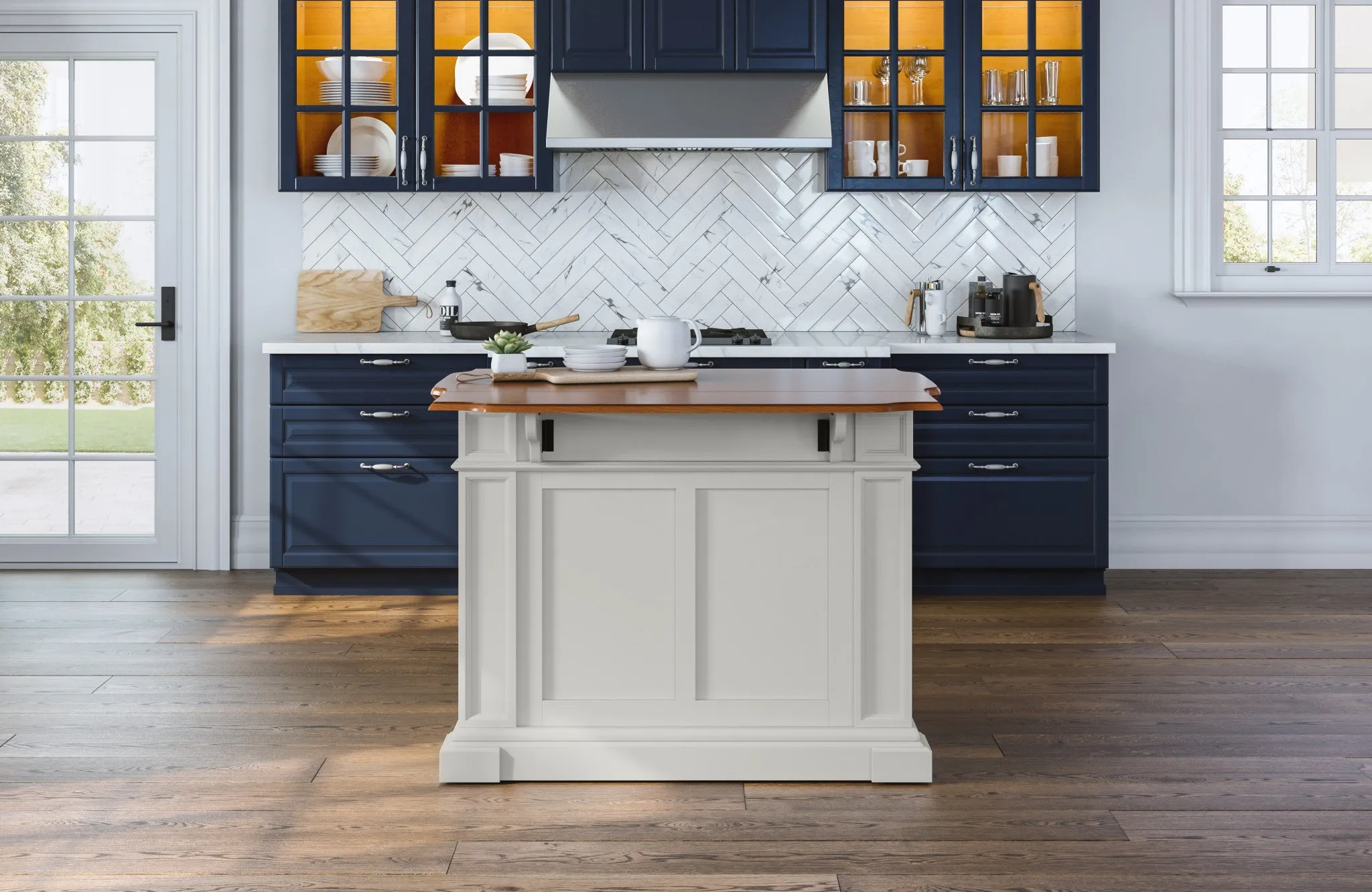 Americana Off-White Kitchen Island