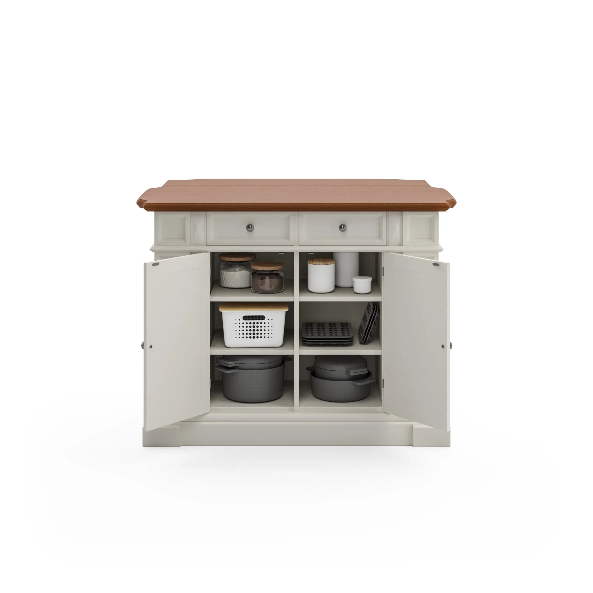 Americana Off-White Kitchen Island