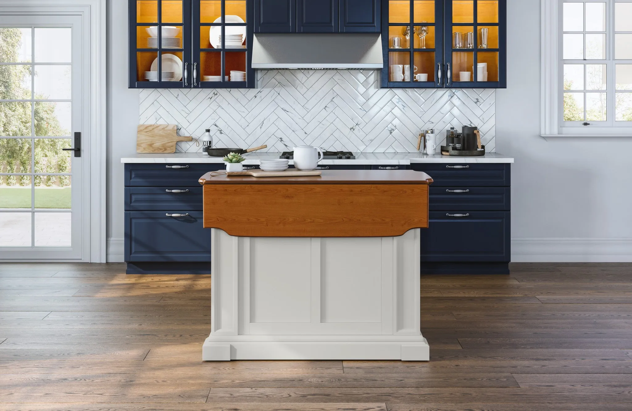 Americana Off-White Kitchen Island