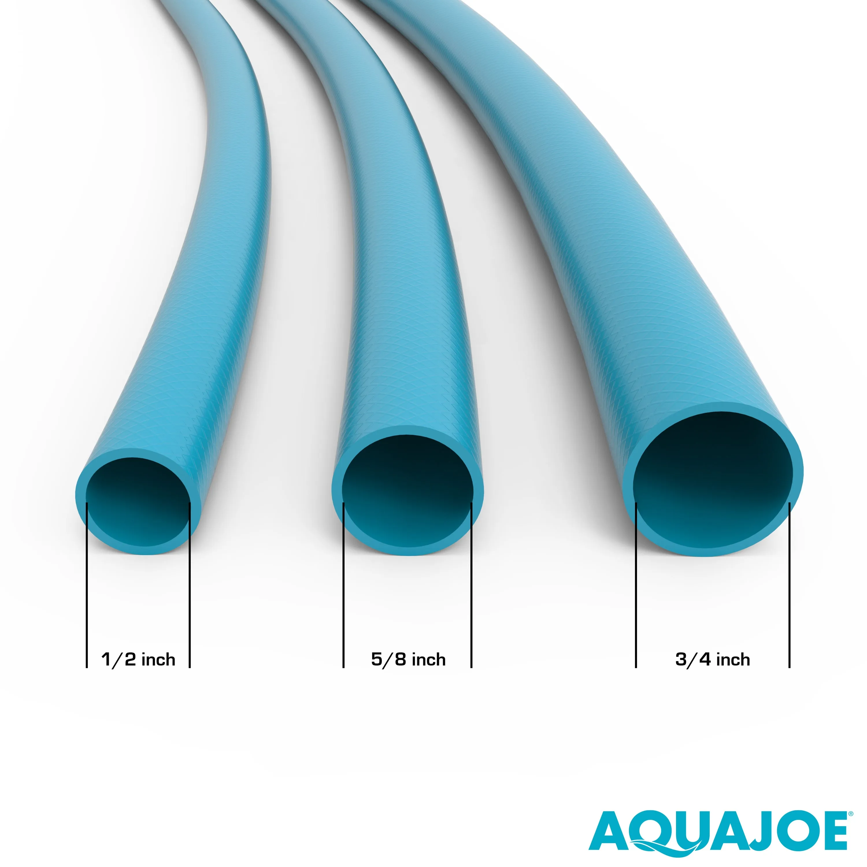 Aqua Joe AJFJH50-PRO Ultra Flexible Kink Free Fiberjacket Garden Hose | 50-Foot | Metal Fittings