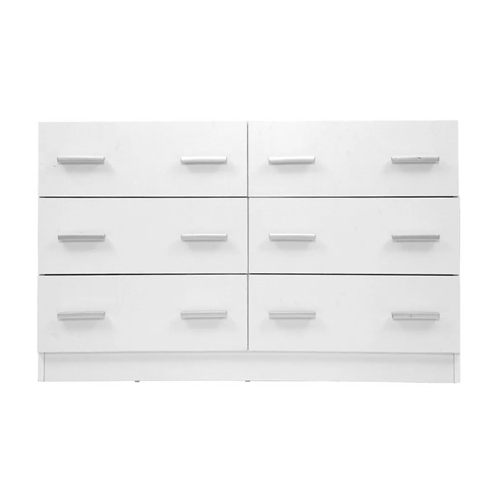 Artiss 6 Chest of Drawers Cabinet Dresser Tallboy Lowboy Storage Bedroom White