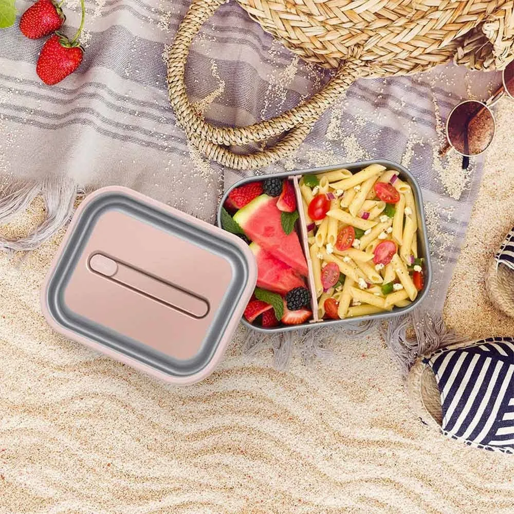 Bentgo Microwavable Stainless Steel Leak-proof Lunch Box 1200ml Rose Gold