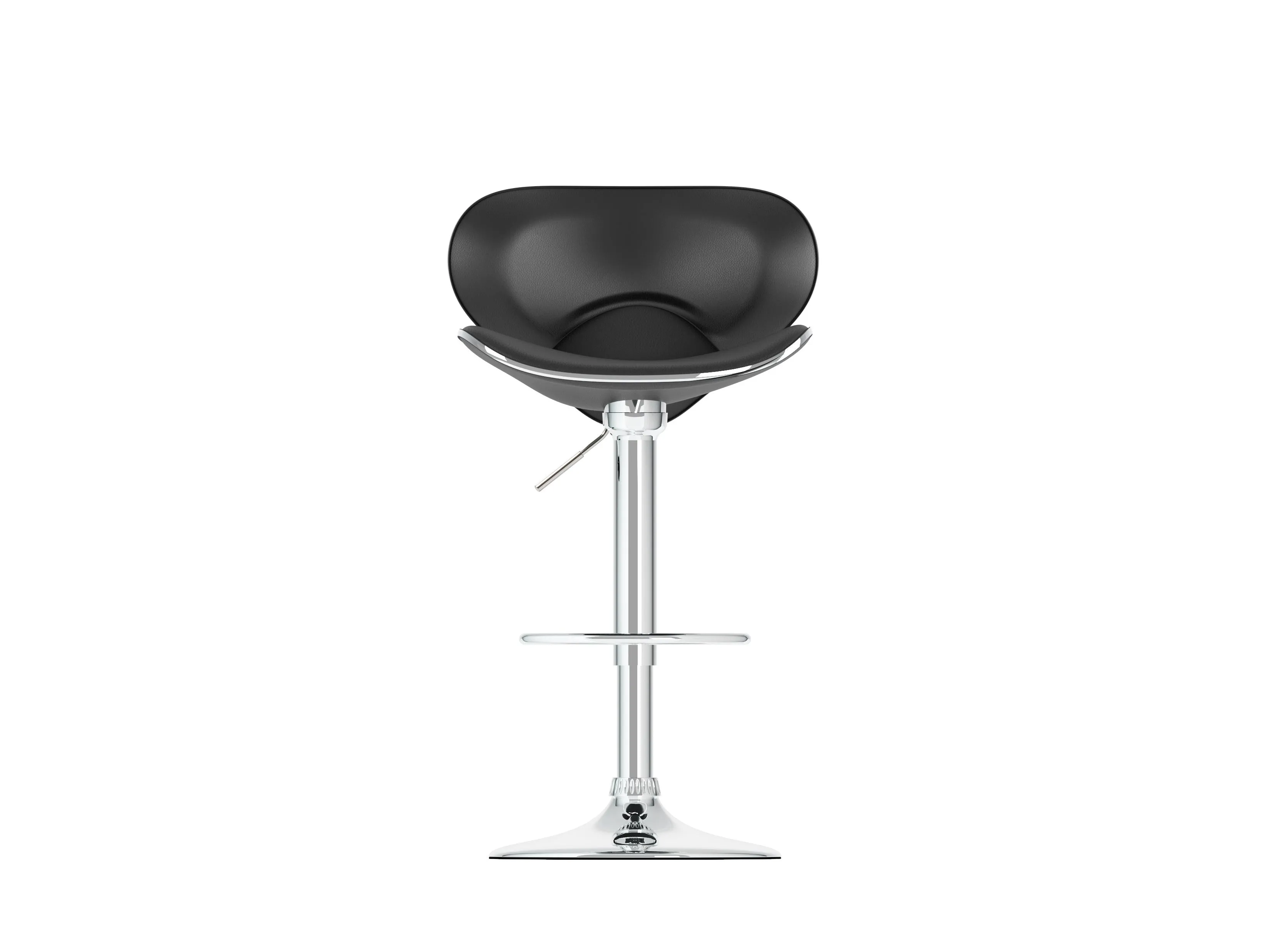 Black Bar Stools with Backs, Set of 2