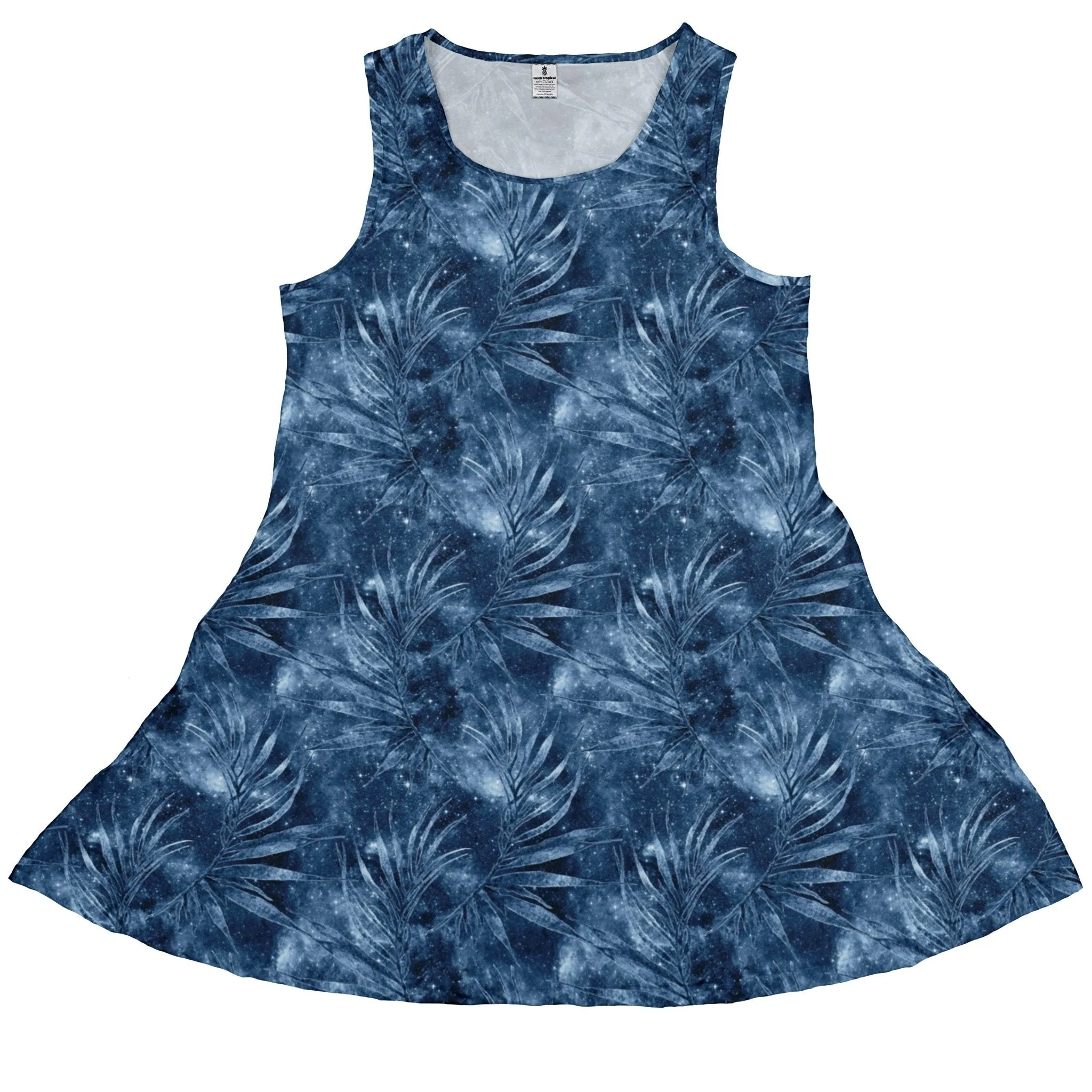 Blue Grey Hawaiian Space Dress