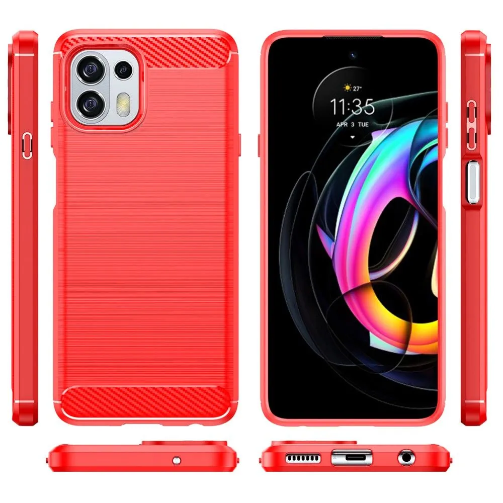 Carbon Flex case - Motorola Edge 20 Fusion / 20 lite - Red