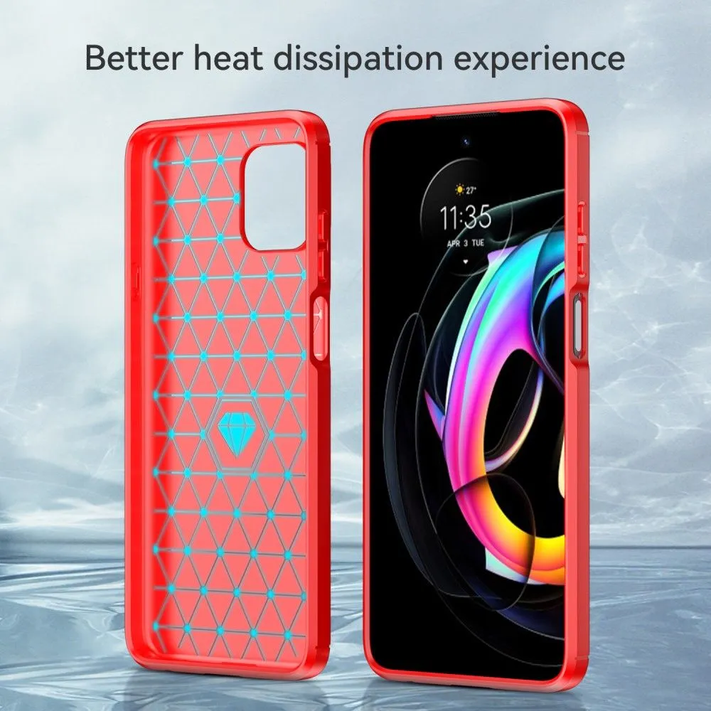 Carbon Flex case - Motorola Edge 20 Fusion / 20 lite - Red