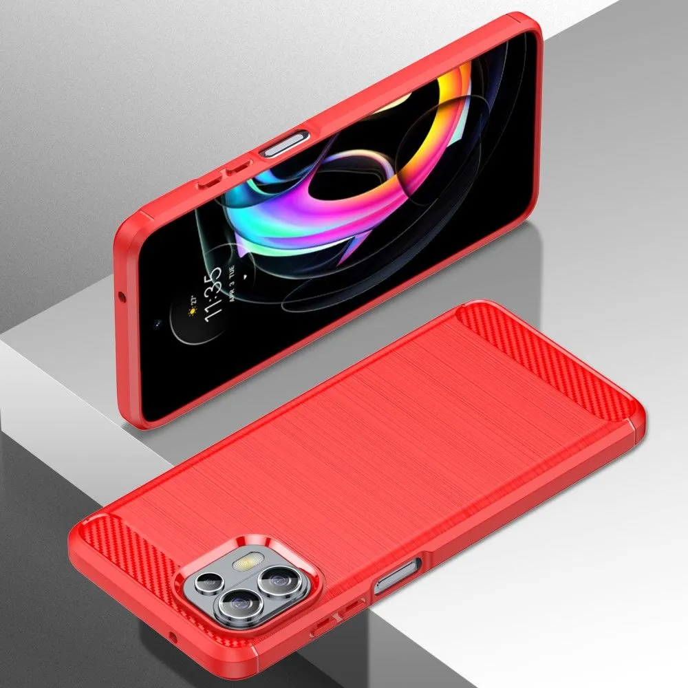 Carbon Flex case - Motorola Edge 20 Fusion / 20 lite - Red