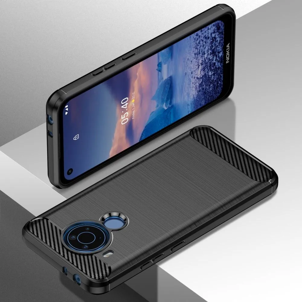 Carbon Flex case - Nokia 5.4 - Black