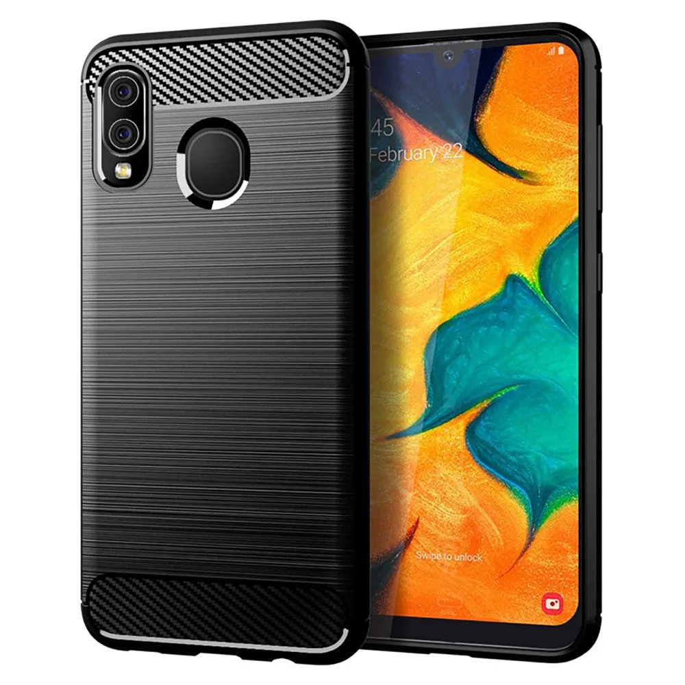 Carbon Flex case - Samsung Galaxy M10s / A20 / A30 - Black