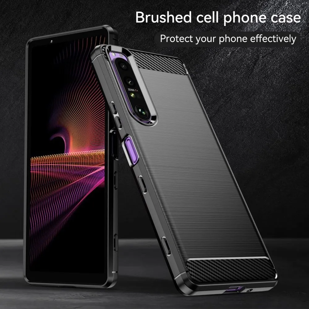 Carbon Flex case - Sony Xperia 1 III - Black