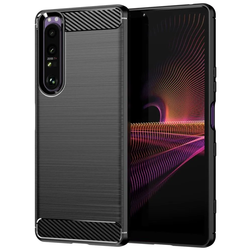 Carbon Flex case - Sony Xperia 1 III - Black