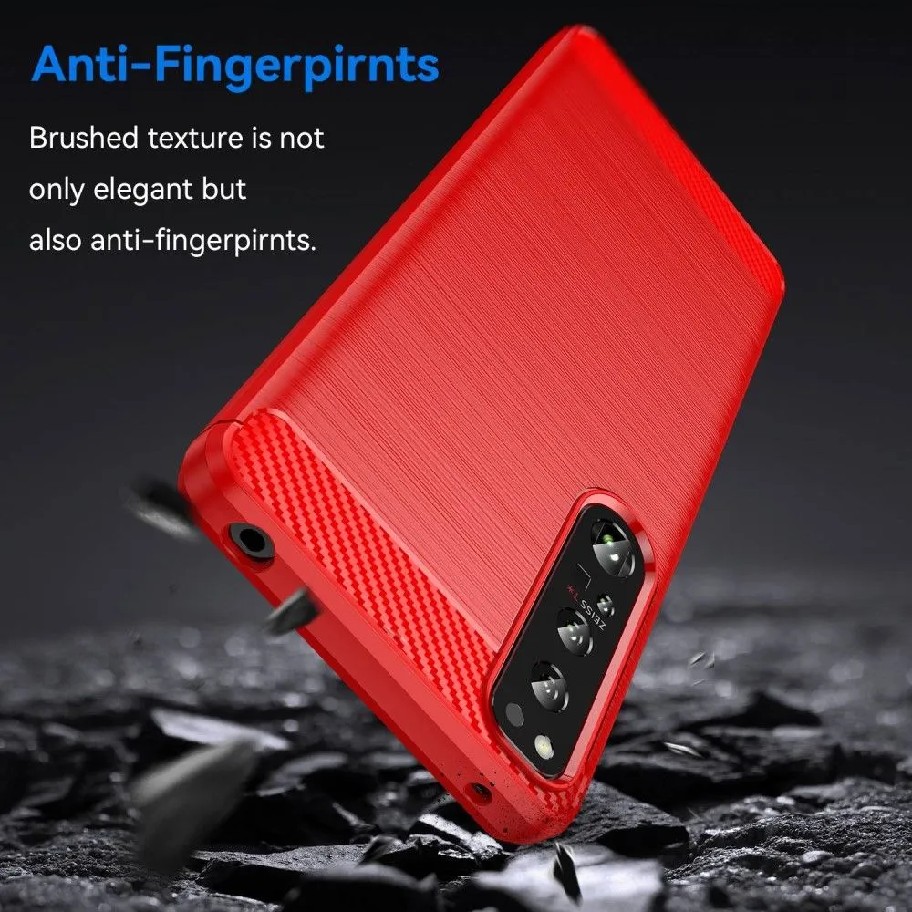 Carbon Flex case - Sony Xperia 1 IV - Red