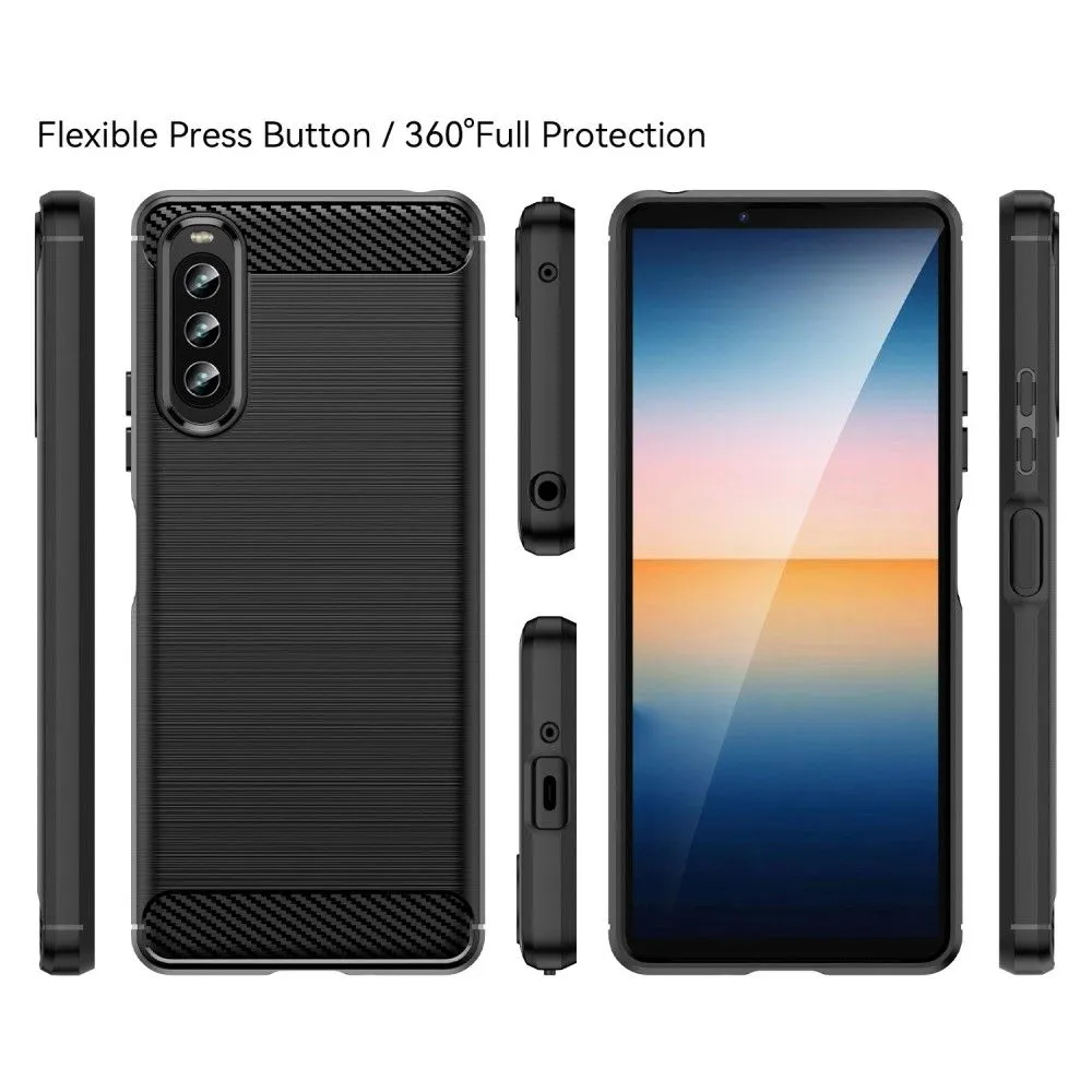 Carbon Flex case - Sony Xperia 10 IV - Black