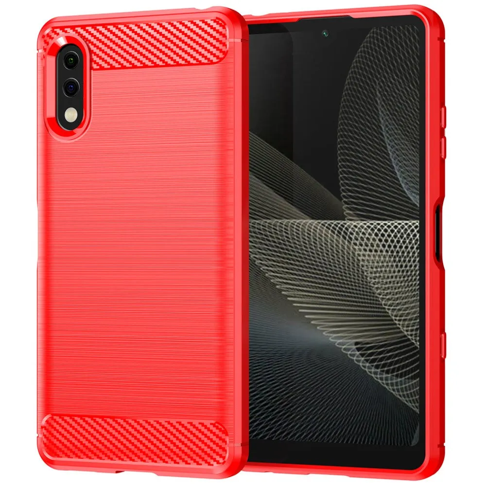 Carbon Flex case - Sony Xperia Ace 2 - Red