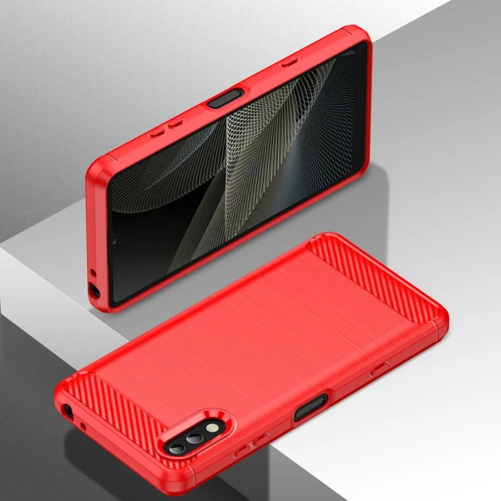 Carbon Flex case - Sony Xperia Ace 2 - Red