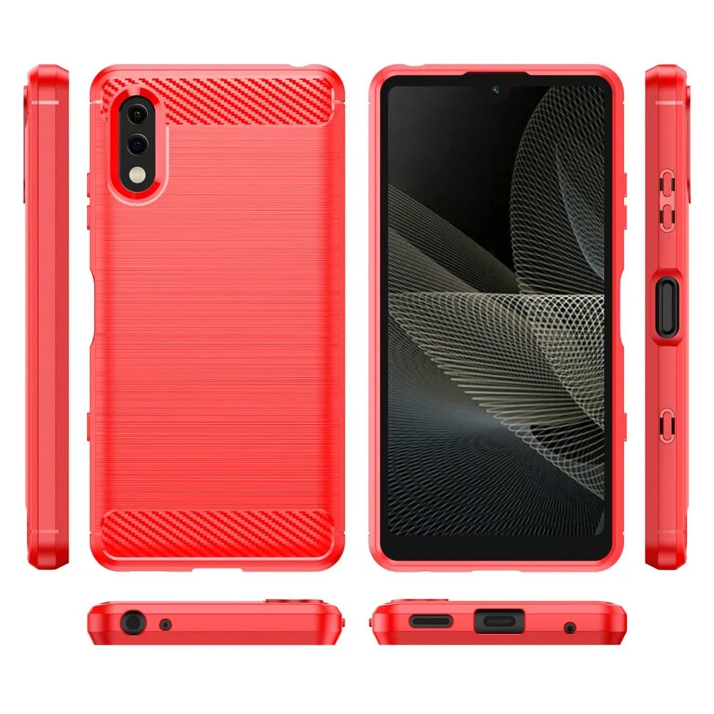 Carbon Flex case - Sony Xperia Ace 2 - Red