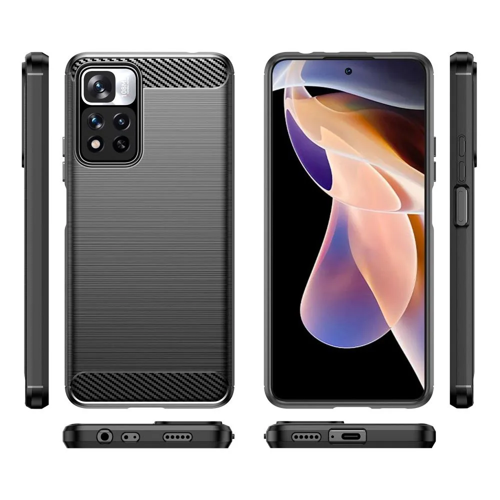 Carbon Flex case - Xiaomi Redmi Note 11 Pro Plus / 11 Pro - Black