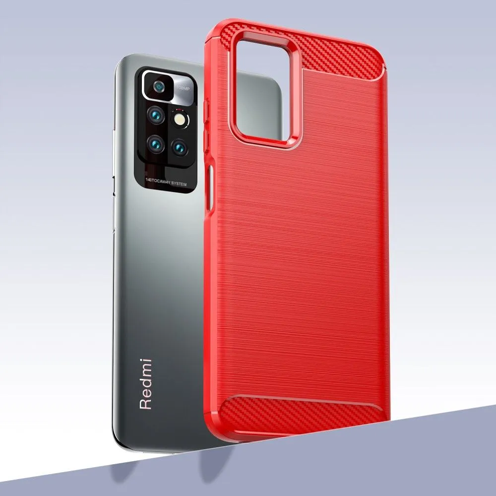 Carbon Flex case - Xiaomi Redmi Note 11 - Red