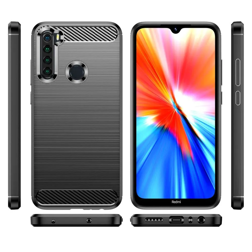 Carbon Flex case - Xiaomi Redmi Note 8 2021 / Note 8 - Black