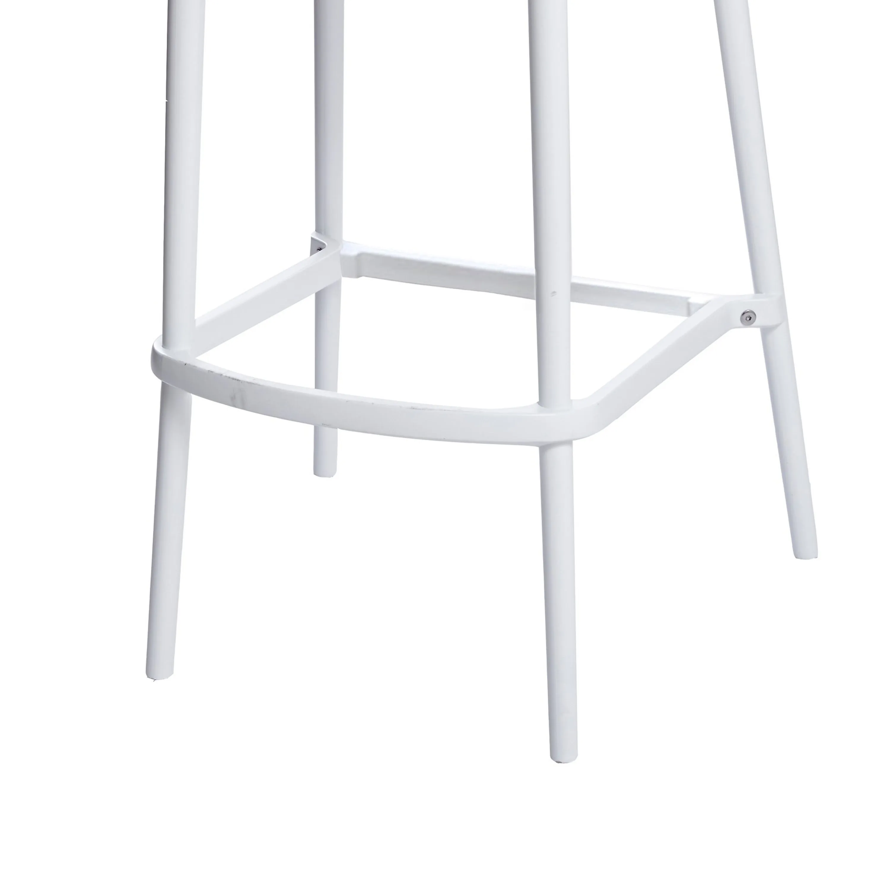 Celin 30 Inch Barstool Chair, Set of 4, Stackable, Mesh, Curved Seat, White By Casagear Home