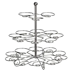 Chrome Swirls Cake Stand with 3 Tiers