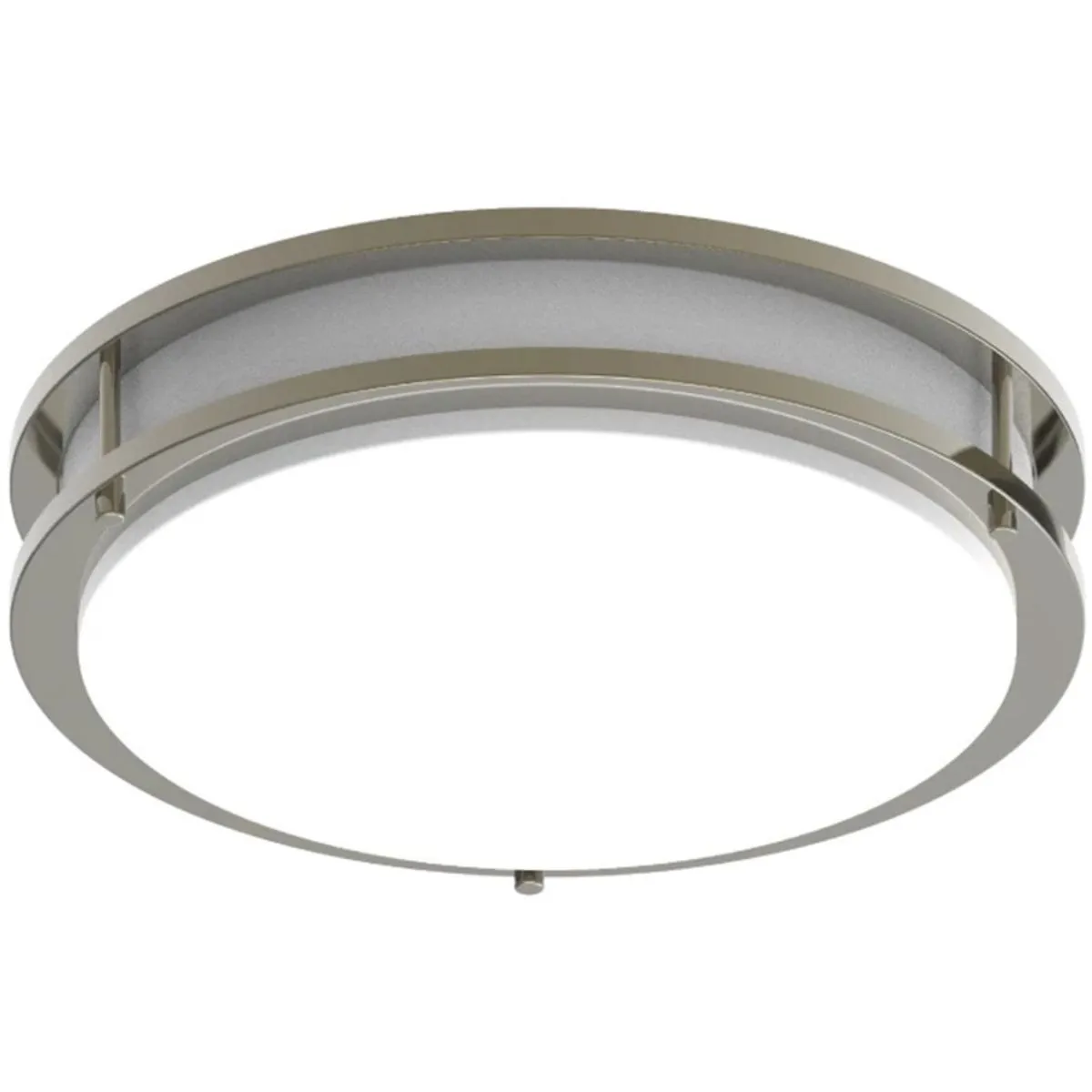 CURV 14 In. LED Flush Mount Light Selectable CCT Brushed Nickel Finish with Occupancy Sensor