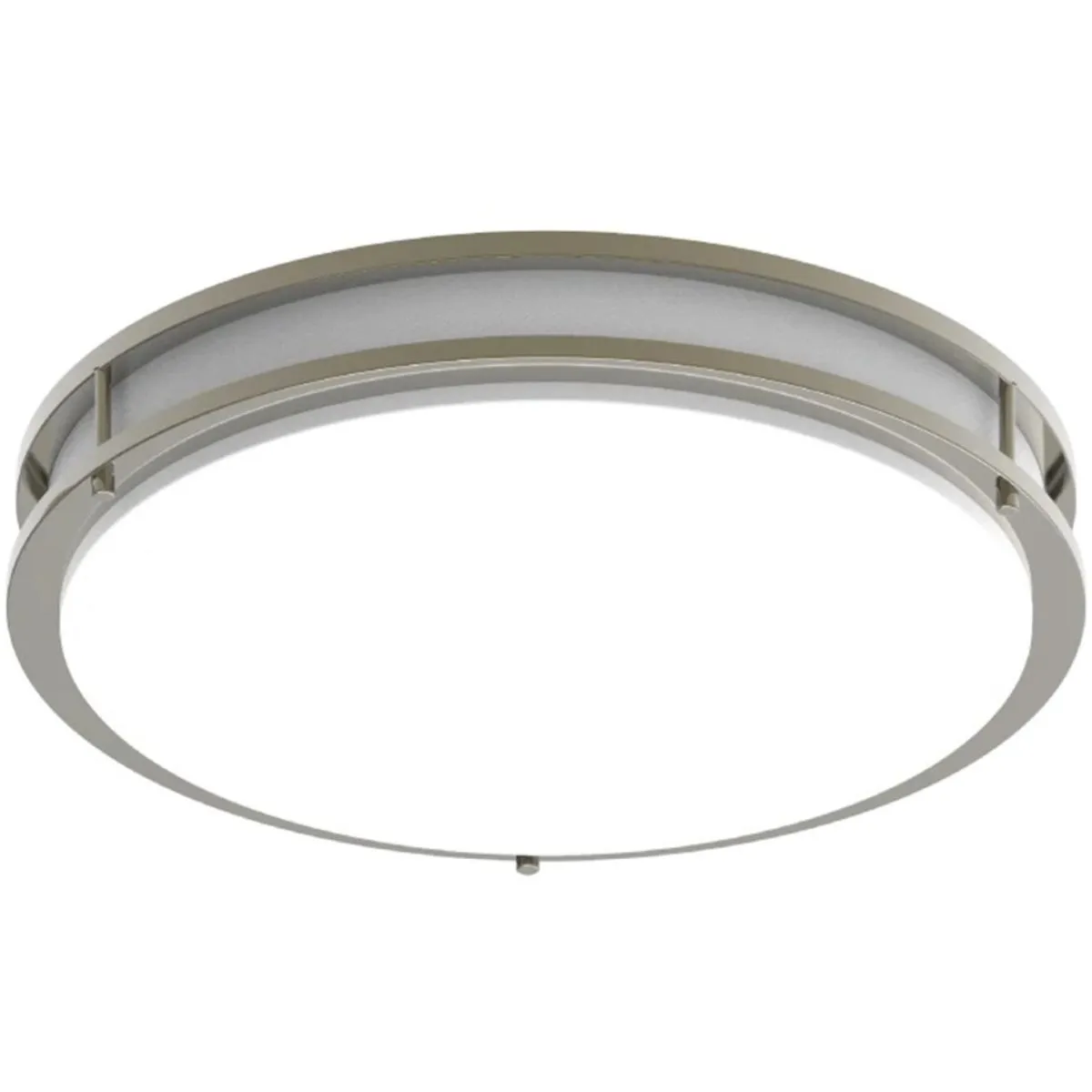 CURV 18 In. LED Flush Mount Mount Light Selectable CCT Brushed Nickel Finish with Occupancy Sensor