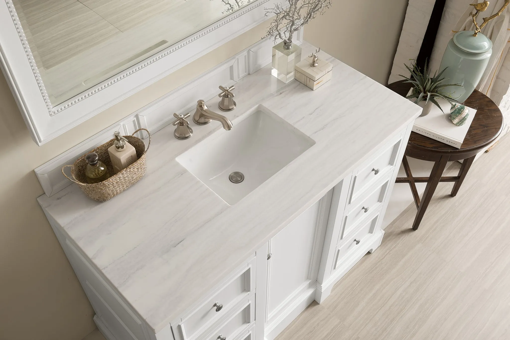 De Soto 48" Single Bathroom Vanity in Bright White