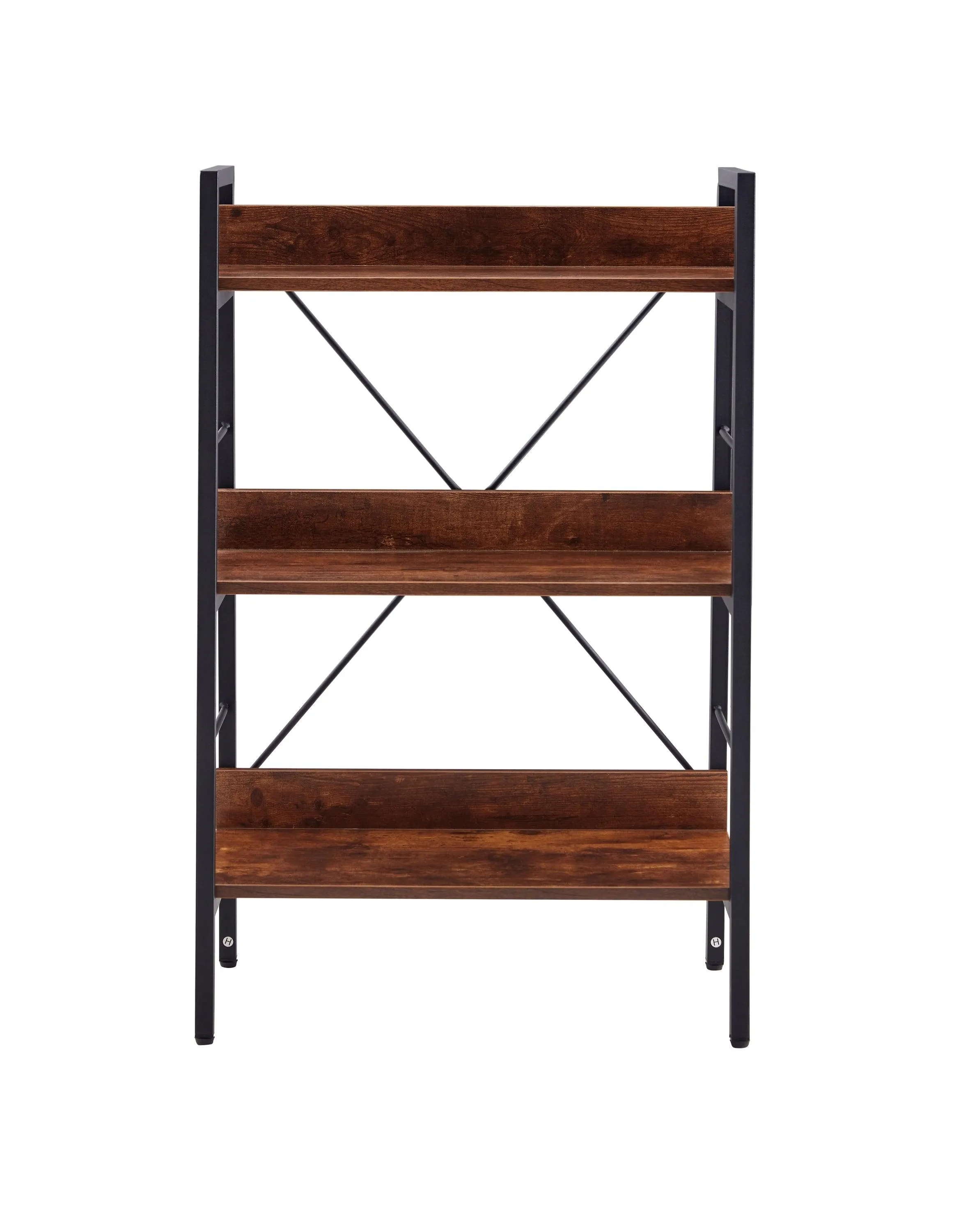 DN 3-Layer H Ladder Bookshelf, Metal Frame Storage Rack, Tigger, 1PC per Carton