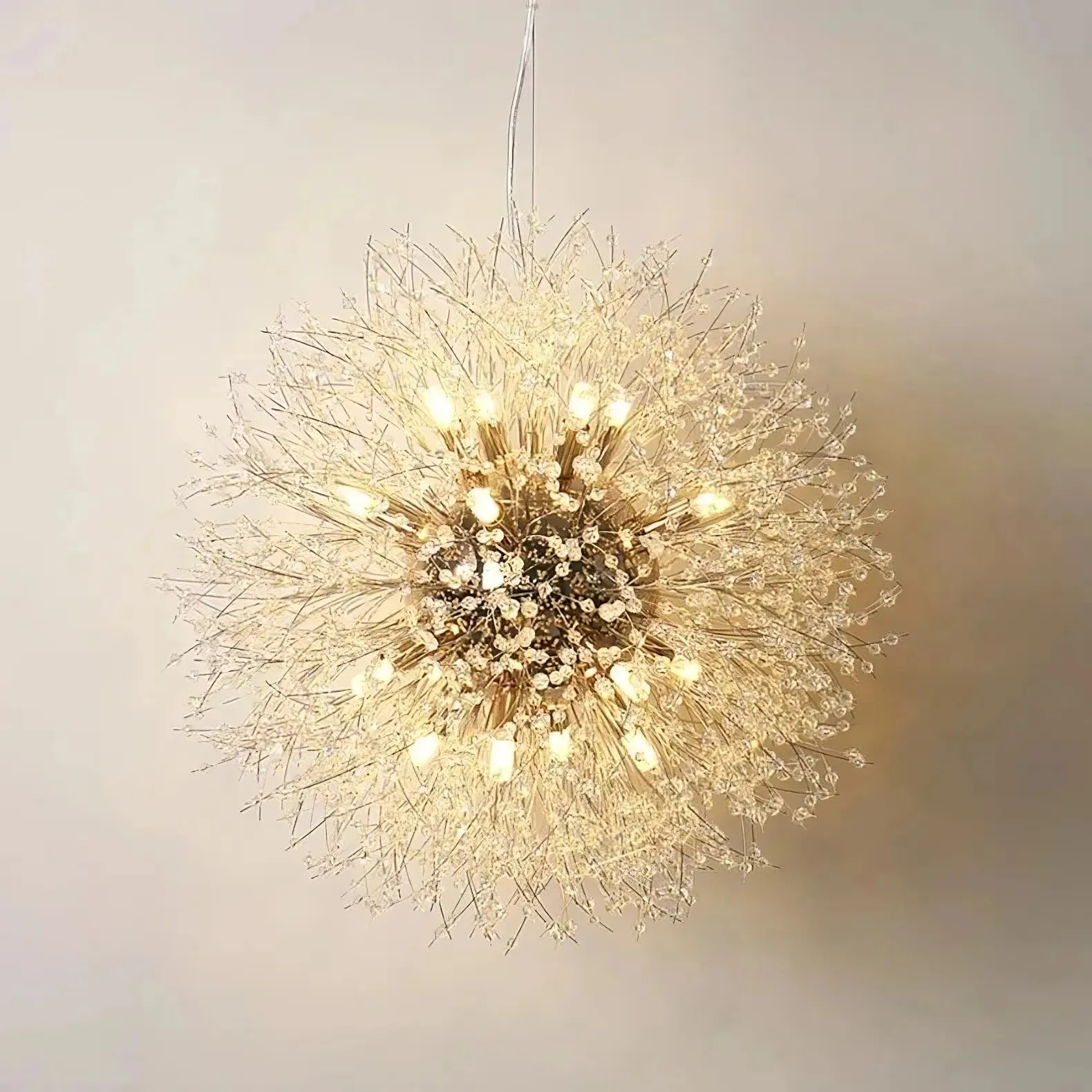 El Sol Crystal Dandelion Lighting Fixture