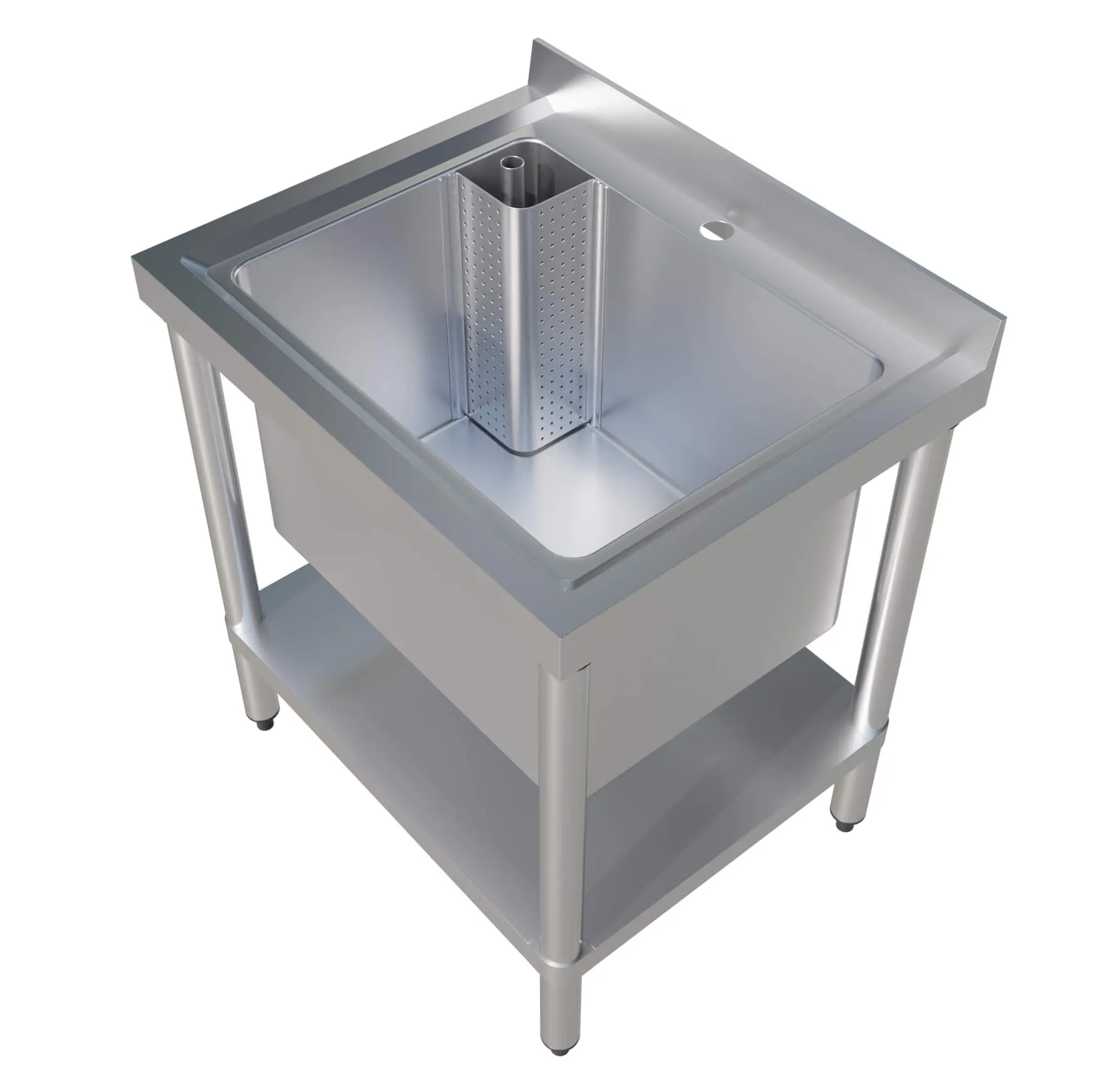 Empire Stainless Steel Midi Pot Wash Sink with Undershelf - PW-750-CB-1